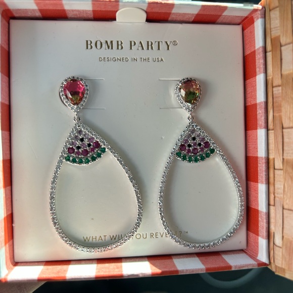 Multicolor Teardrop Earrings - Picture 1 of 5